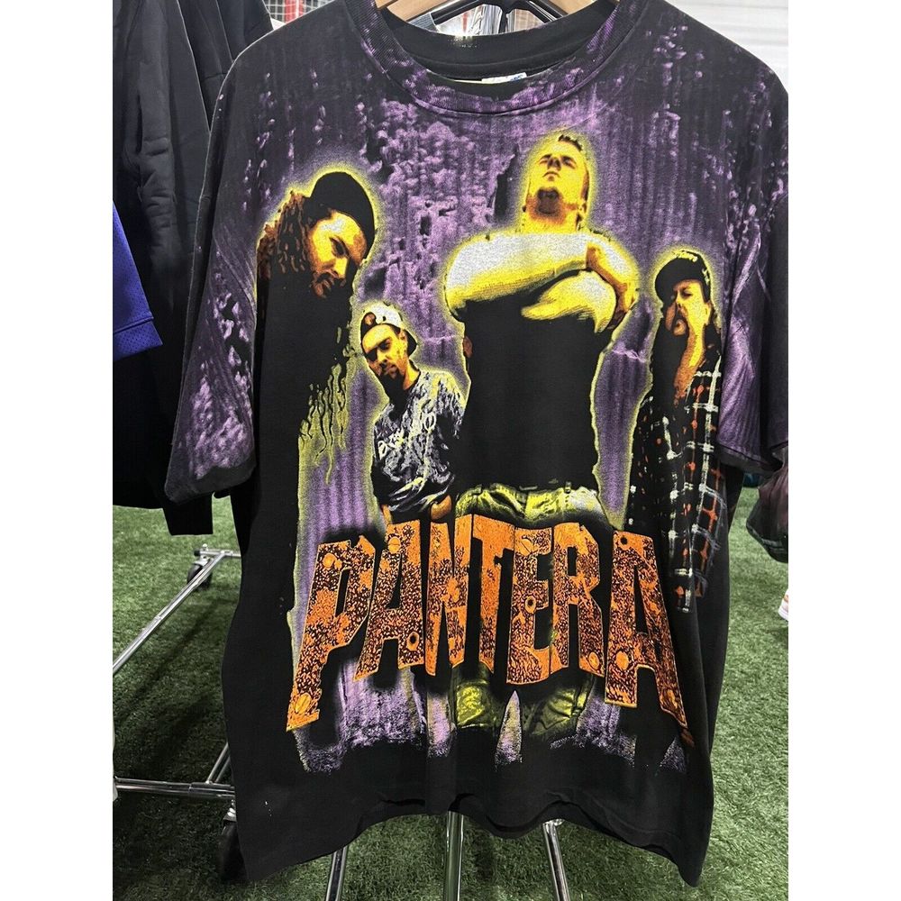 Vintage PANTERA t Shirt Size XL 1994 90s All Over Print vtg band tee single st